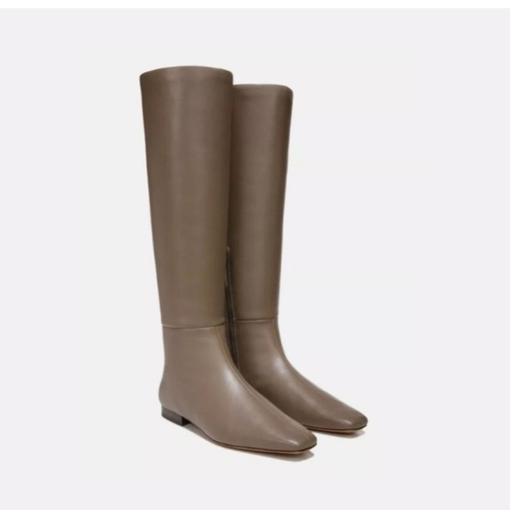 Vince Leather Over the Knee Brown Boots
